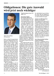 Obligationen: Die gute Auswahl wird jetzt noch wichtiger