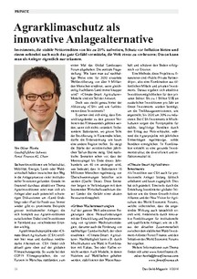 Agrarklimaschutz als innovative Anlagealternative