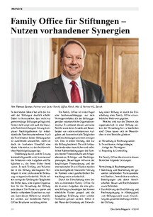 Family Office für Stiftungen  Nutzen vorhandener Synergien