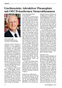Liechtenstein: Attraktiver Finanzplatz mit OECD-konformen Steuerabkommen