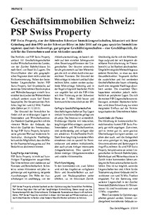 Geschäftsimmobilien Schweiz: PSP Swiss Property