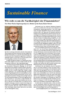 Nachhaltigkeit der Finanzmärkte