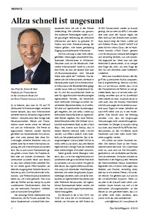 Allzu schnell ist ungesund