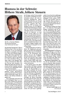 Hoeness in der Schweiz: Höhere Strafe, höhere Steuern