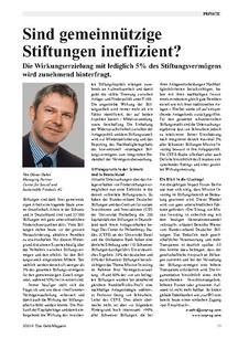 Sind gemeinnützige Stiftungen ineffizient?