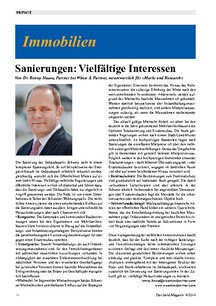 Sanierungen: Vielfältige Interessen