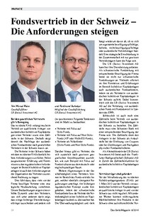 Fondsvertrieb in der Schweiz – Die Anforderungen steigen