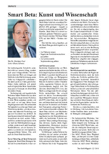 Smart Beta: Kunst und Wissenschaft