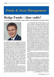 Hedge Funds - Quo Vadis?