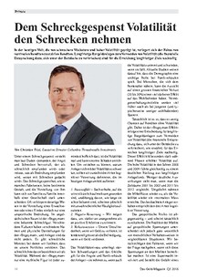 Dem Schreckgespenst Volatilität den Schrecken nehmen