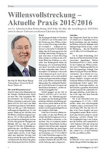 Willensvollstreckung – Aktuelle Praxis 2015/2016