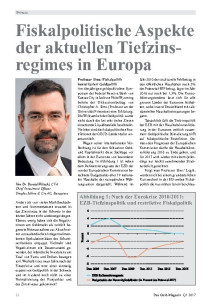 Fiskalpolitische Aspekte der aktuellen Tiefzinsregimes in Europa