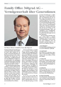 Family Office 360grad AG – Vermögenserhalt über Generationen
