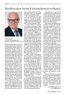 Dealbreaker beim Unternehmensverkauf