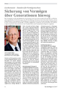 Sicherung von Vermögen über Generationen hinweg