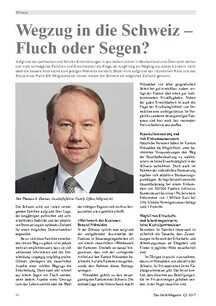 Wegzug in die Schweiz – Fluch oder Segen?