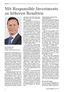 Mit Responsible Investments zu höheren Renditen