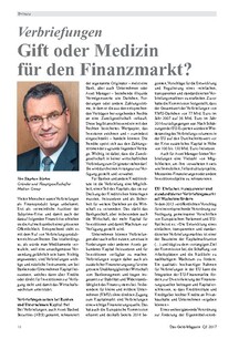 Verbriefungen: Gift oder Medizin für den Finanzmarkt?