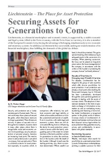 Liechtenstein – The Place for Asset Protection: Securing Assets for Generations to Come