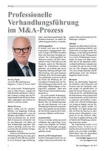 Professionelle Verhandlungsführung im M&amp;A-Prozess