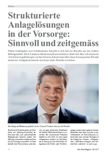 Strukturierte Anlagelösungen in der Vorsorge: Sinnvoll und zeitgemäss