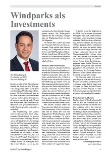 Windparks als Investments