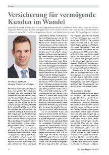 Versicherung für vermögende Kunden im Wandel