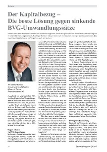 Der Kapitalbezug – Die beste Lösung gegen sinkende BVG-Umwandlungssätze