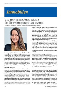 Unzureichende Aussagekraft des Betreibungsregisterauszugs