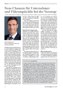 Neue Chancen für Unternehmer und Führungskräfte bei der Vorsorge