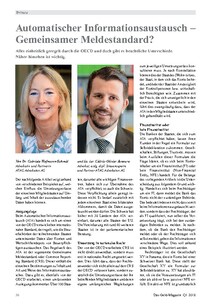 Automatischer Informationsaustausch – Gemeinsamer Meldestandard?