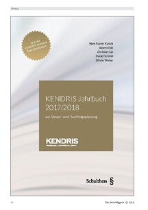 Kendris-Jahrbuch 2017/2018 zur Steuer- und Nachfolgeplanung