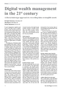 Digital wealth management in the 21st century