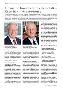 Alternative Investments: Leidenschaft – Know-how – Verantwortung