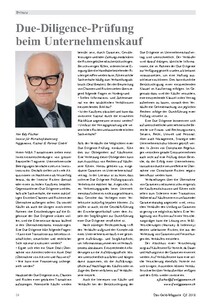 Due-Diligence-Prüfung beim Unternehmenskauf