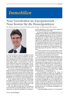 Neue Vorschriften im Energiebereich – Neue Kosten für die Hauseigentümer