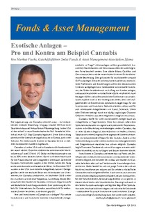 Exotische Anlagen  –  Pro und Kontra am Beispiel Cannabis