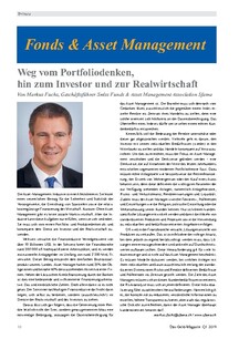 Weg vom Portfoliodenken, hin zum Investor und zur Realwirtschaft