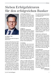 Sieben Erfolgsfaktoren für den erfolgreichen Banker