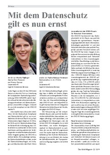 Mit dem Datenschutz gilt es nun ernst