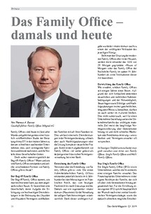 Das Family Office – damals und heute