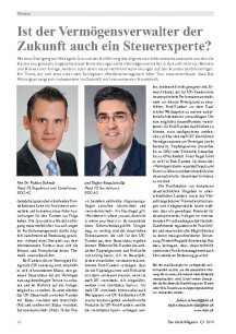 Ist der Vermögensverwalter der Zukunft auch ein Steuerexperte?
