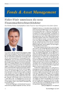 Fidlev/Finiv umreissen die neue Finanzmarktrechtarchitektur