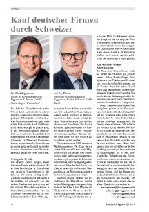 Kauf deutscher Firmen durch Schweizer