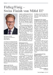 Fidleg/Finig – Swiss Finish von Mifid II?