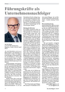 Führungskräfte als Unternehmensnachfolger