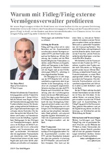 Warum mit Fidleg/Finig externe Vermögensverwalter profitieren