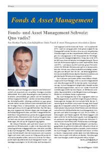 Fonds- und Asset Management Schweiz: Quo vadis?