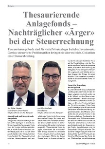 Thesaurierende Anlagefonds – Nachträglicher «Ärger» bei der Steuerrechnung