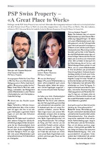PSP Swiss Property – «A Great Place to Work»